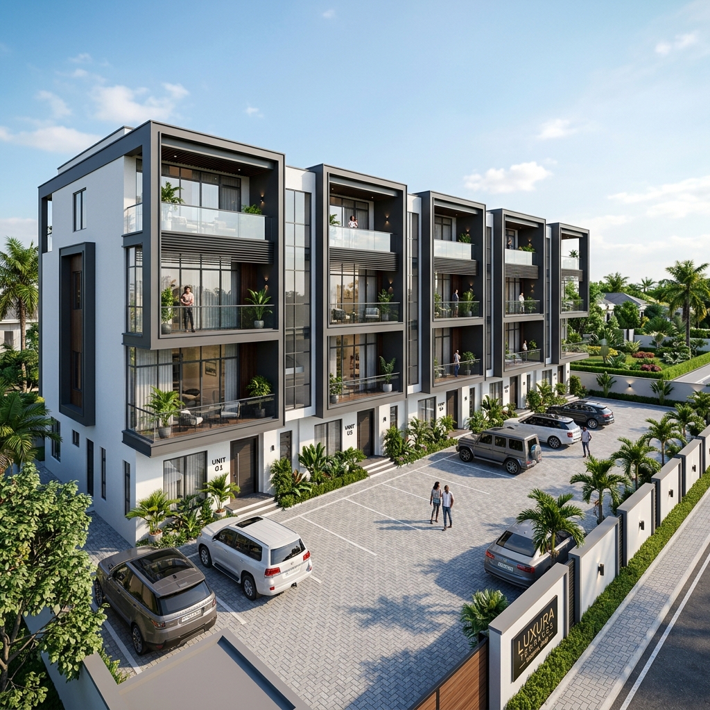 Apo-Karshi 300 Sqm — 5 Bed Terrace Duplex Plot + BQ