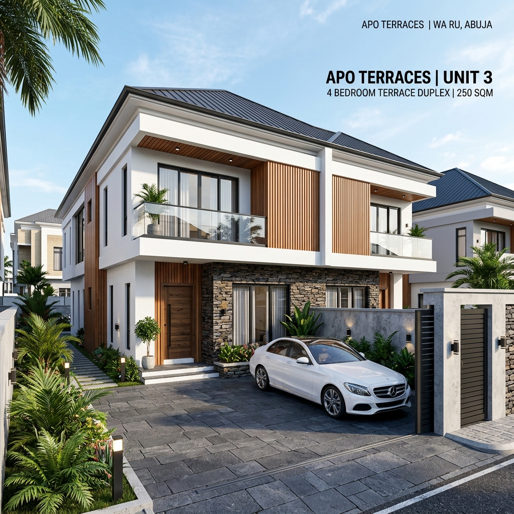 Apo Waru — 250 Sqm — 4 Bed Terrace Duplex Plot