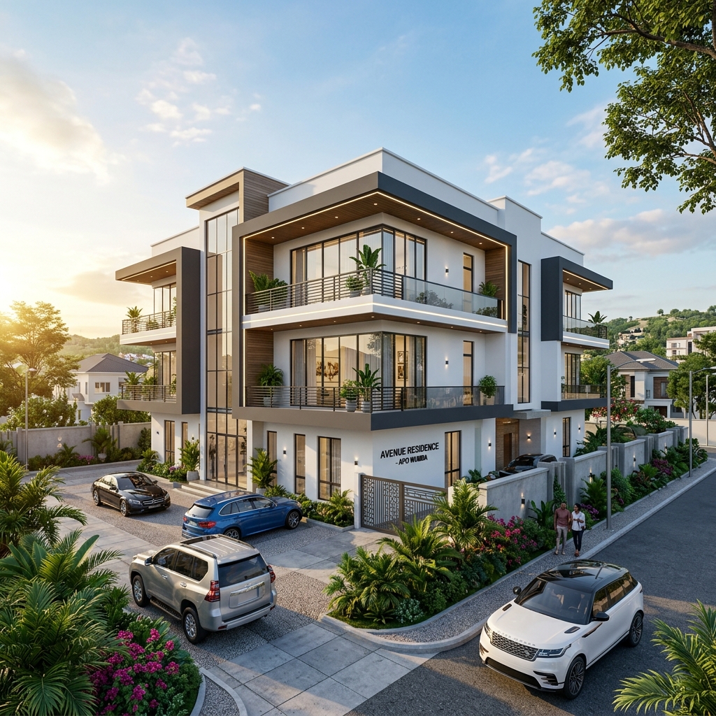 apowumba_1000sqm Apo Wumba Waru — 1000 Sqm — 6 Units 3 Bed Block of Flats Plot