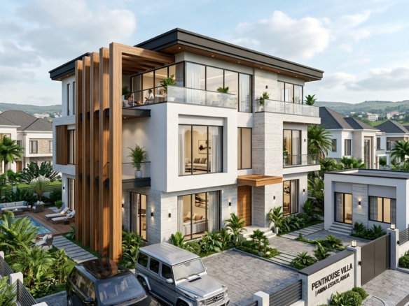 Double King Grove, Apo Waru — 450 Sqm — 3 Bed Fully Detached Penthouse + 2-Room BQ Plot